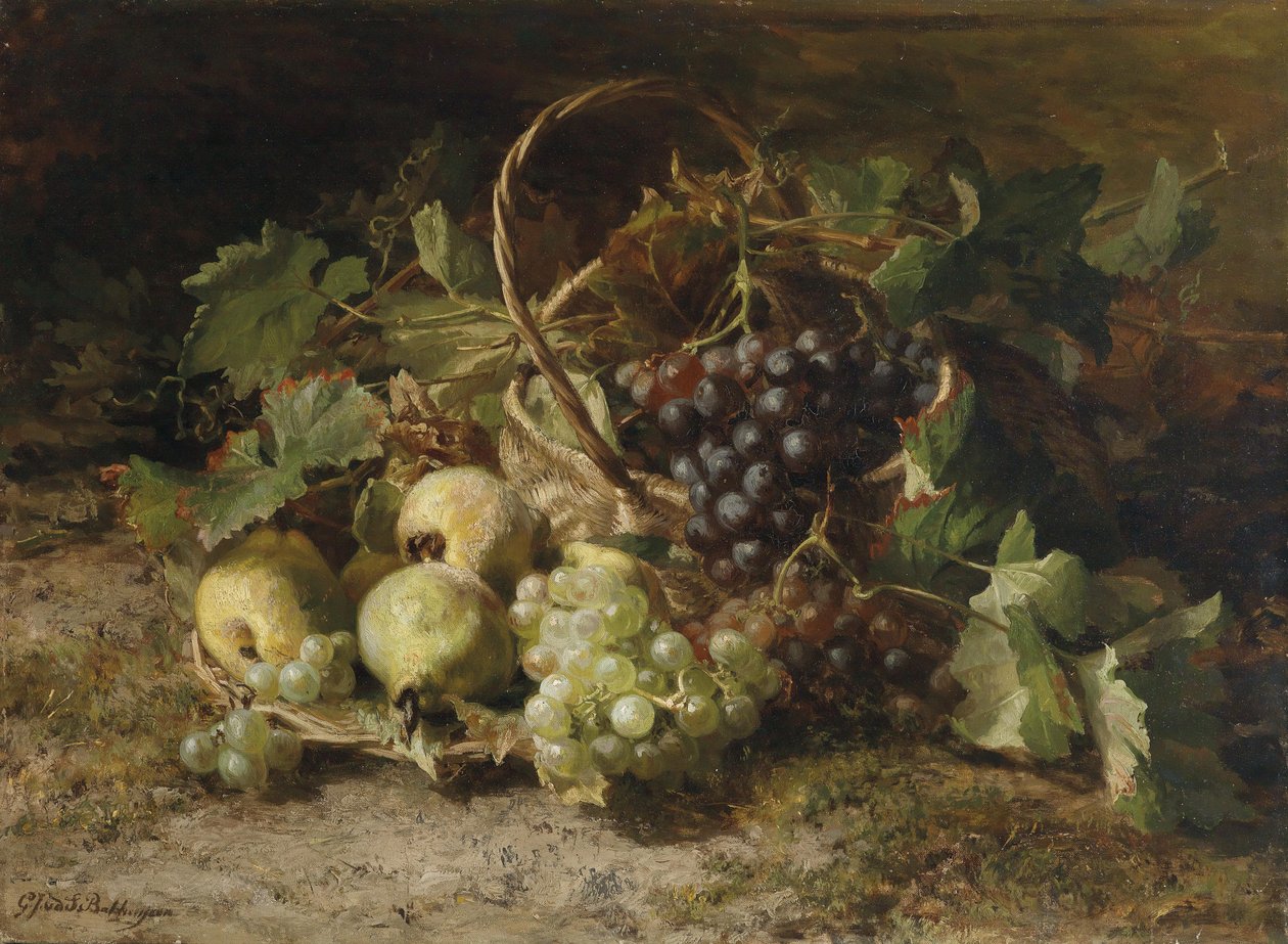 Holland: Stilleven met druiven en peren Csendélet szőlővel és körtével alkotó: Gerardina Jacoba van de Sande Bakhuyzen