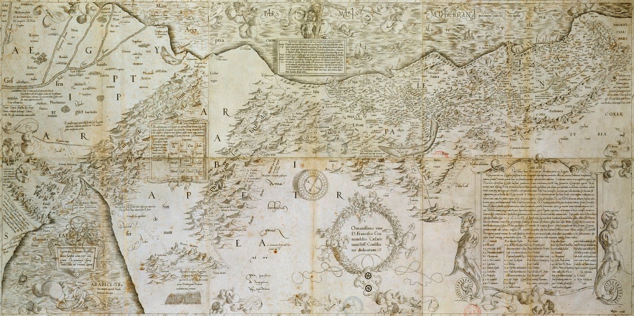 A Szentföld legszélesebb körű leírása mindkét Testamentum megértéséhez, 1537 alkotó: Gerardus Mercator