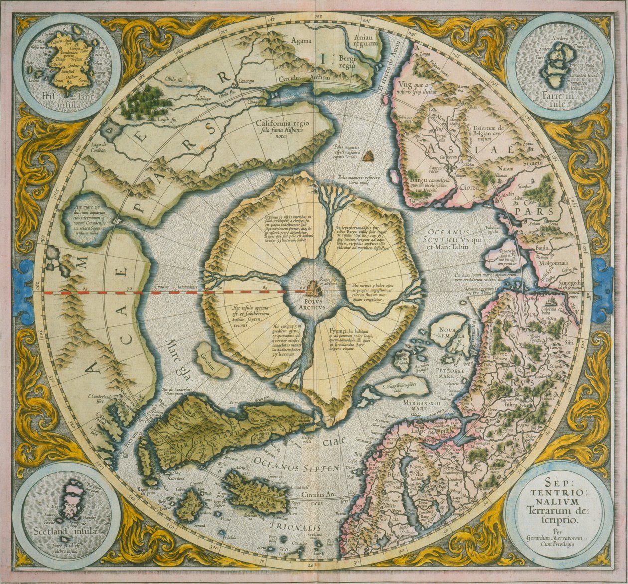 Az északi táj leírása, 1595 alkotó: Gerardus Mercator
