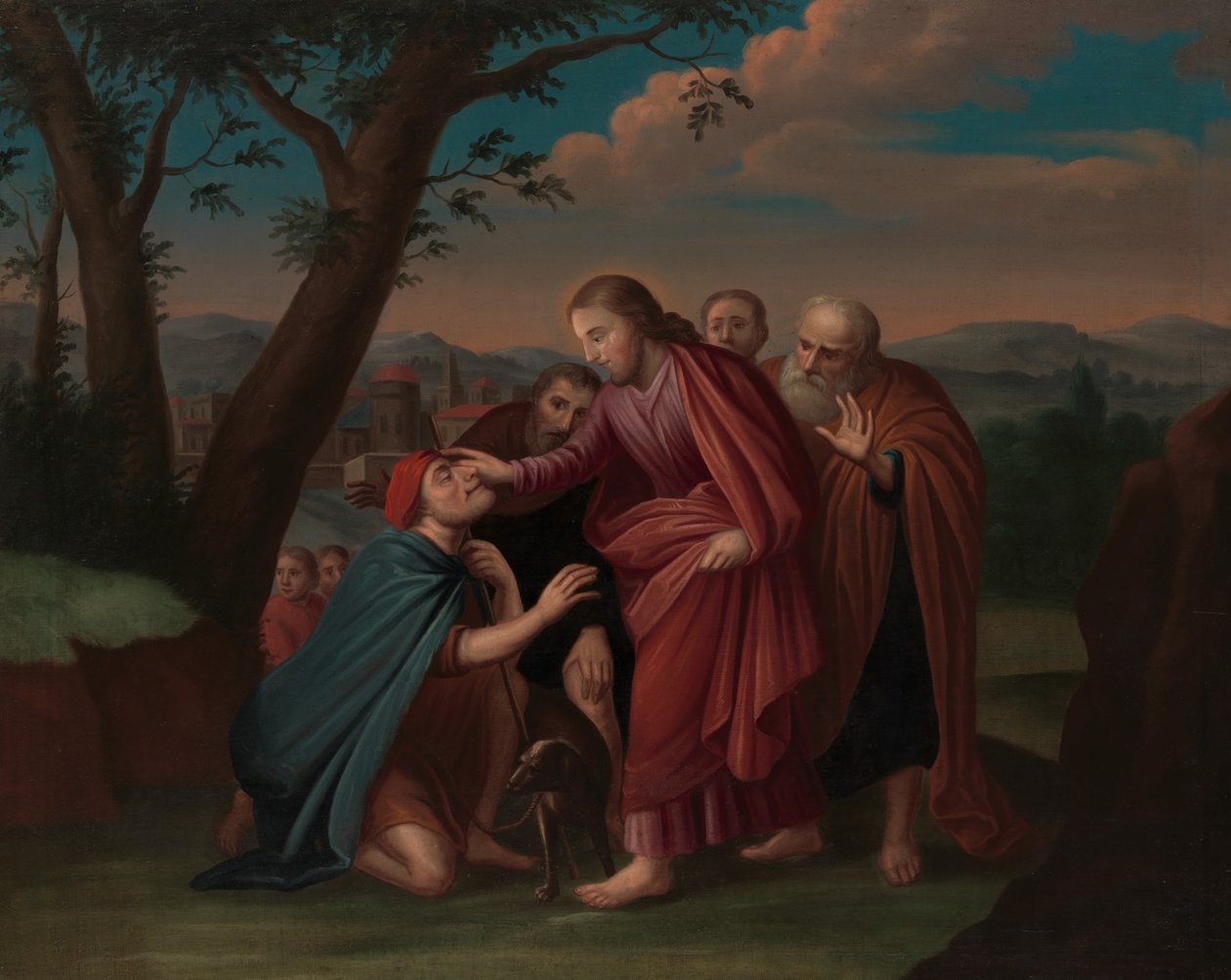 Krisztus gyógyítja a vakot, kb. 1725-30. alkotó: Gerardus Duyckinck
