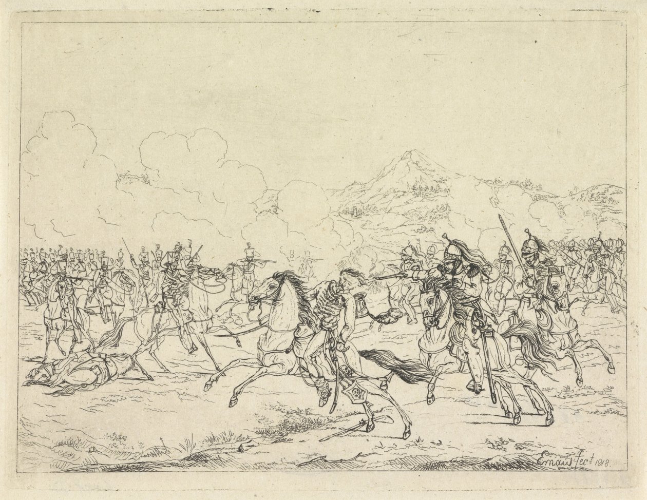 Frigyes Vilmos brunswijki halála, 1815 alkotó: Gerardus Emaus de Micault