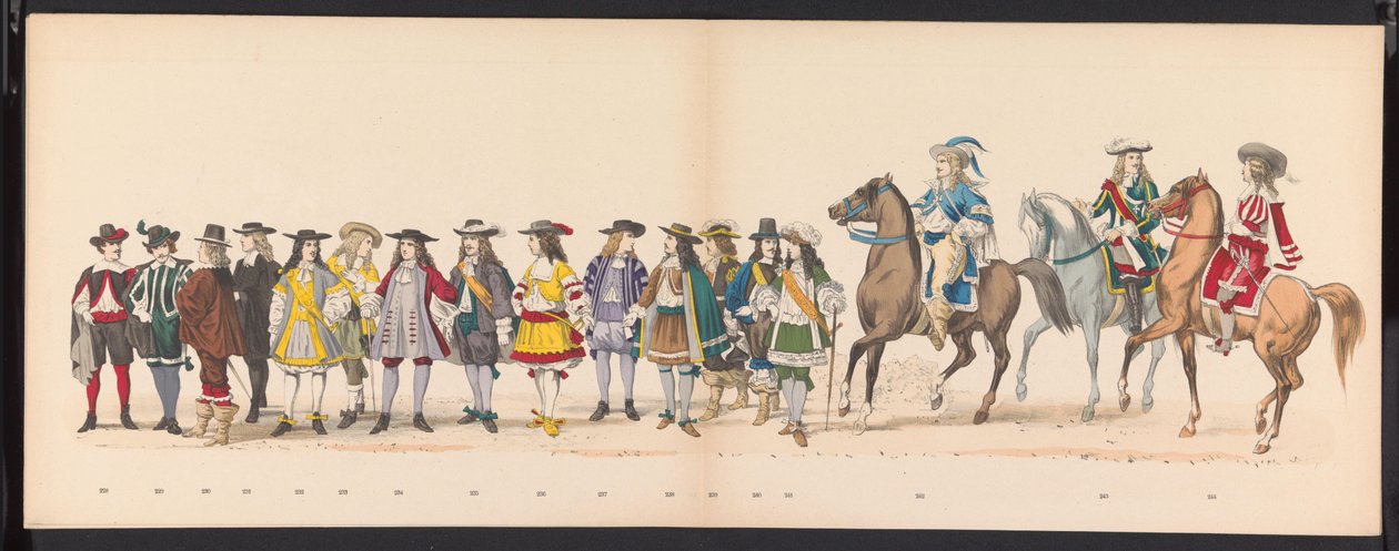 A leideni diákok maskara, 1875 (16. tábla) A Leidsche Hoogeschool 300. évfordulója alkalmából 1875. június 15-én a Leidsche Hoogeschool tagjai által tartott maskara, amely a Leidsche Hoogeschool-t ábrázolja. alkotó: Gerardus Johannes Bos