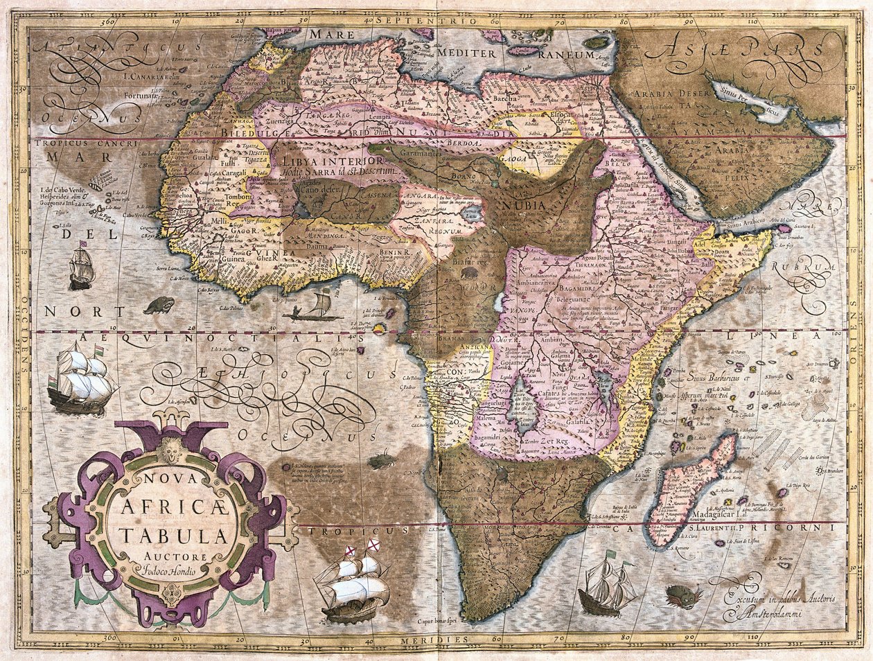 Afrika (metszet alkotó: Gerardus Mercator