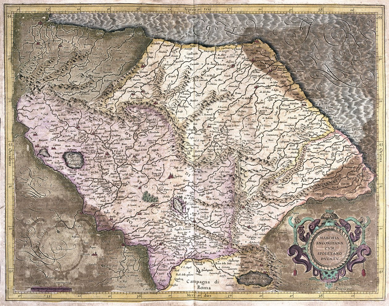 Ancona és Spoleto, Olaszország (metszet alkotó: Gerardus Mercator