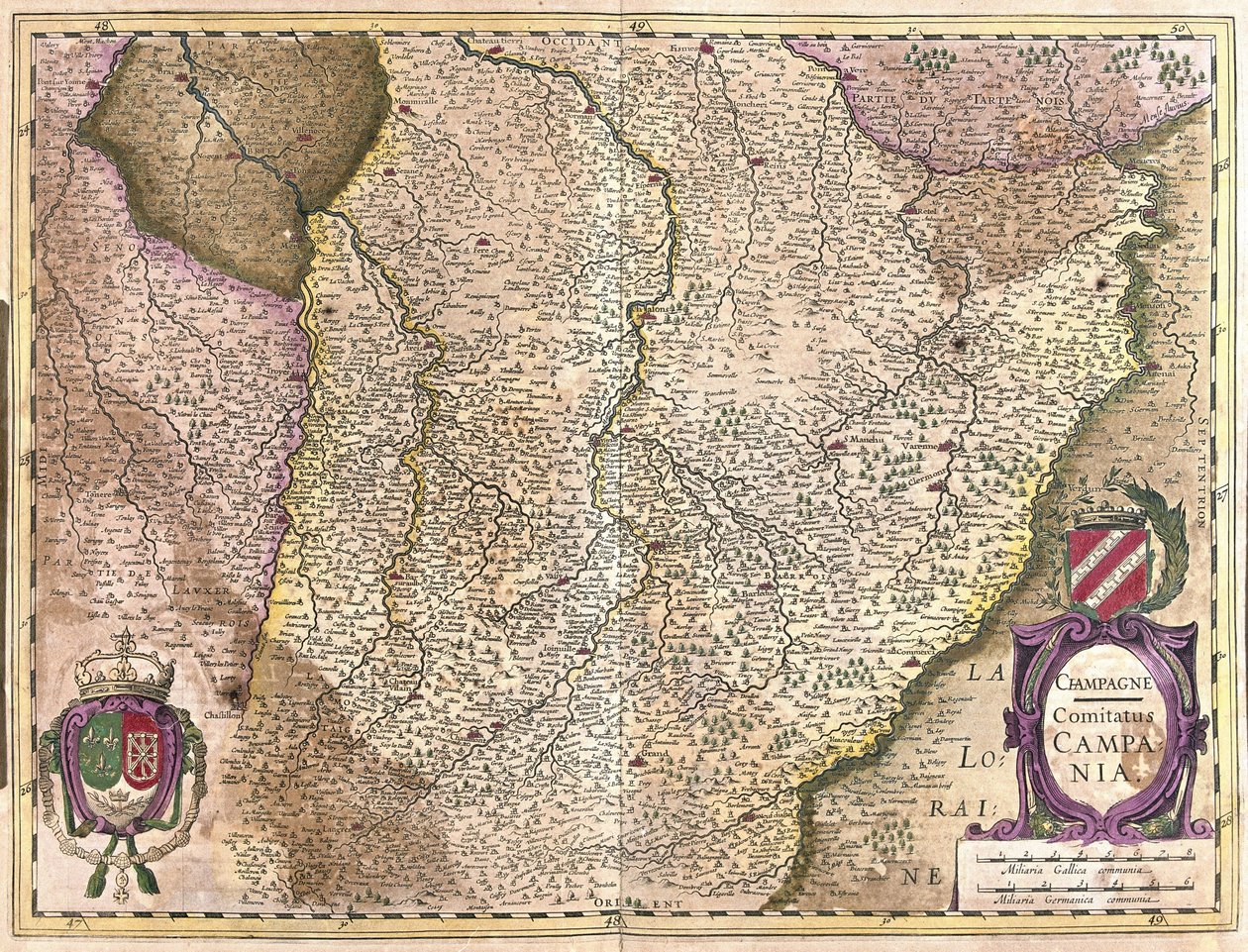 Champagne, Franciaország (metszet alkotó: Gerardus Mercator