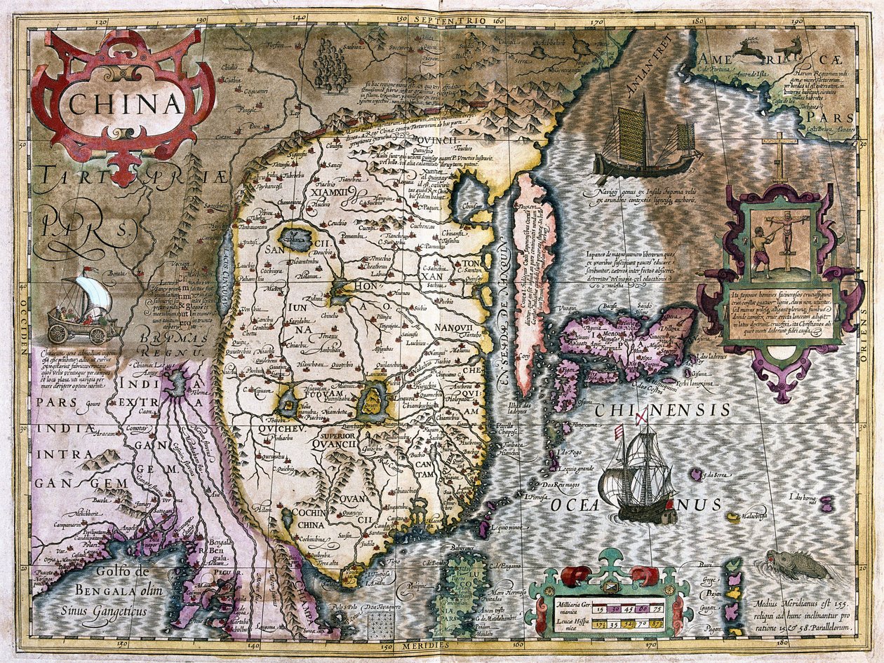 Kína (metszet alkotó: Gerardus Mercator