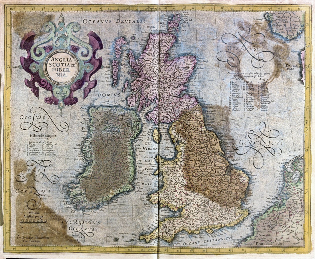 Anglia, Skócia és Írország alkotó: Gerardus Mercator