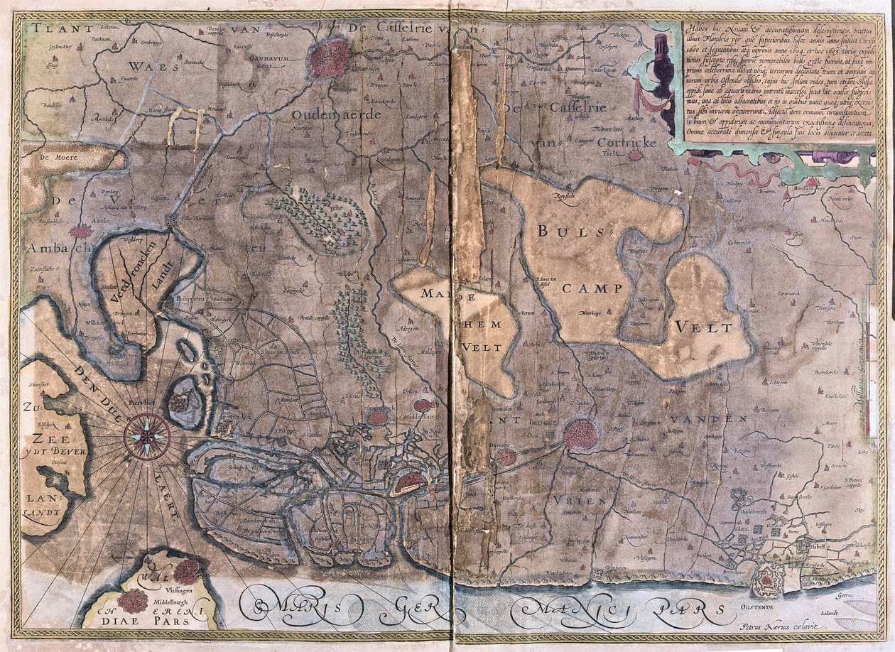 Flandria, Belgium (metszet alkotó: Gerardus Mercator