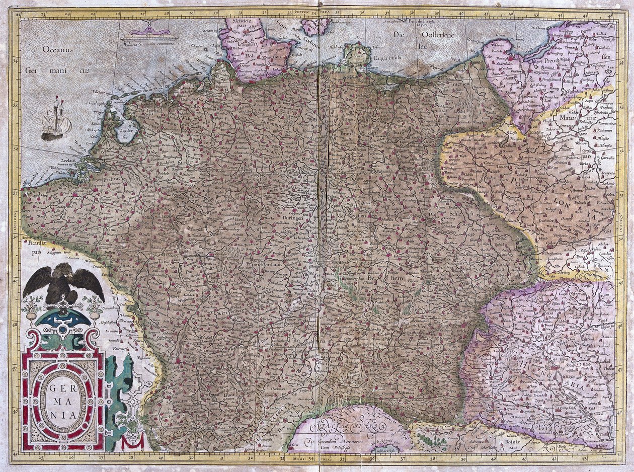 Németország (metszet alkotó: Gerardus Mercator