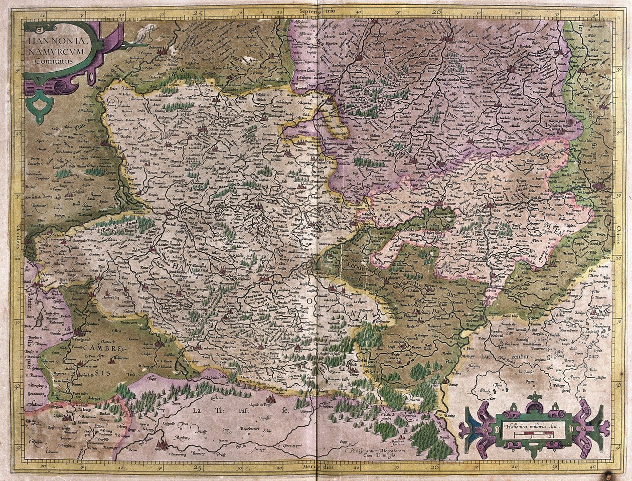 Hainaut, Namur, Belgium (metszet alkotó: Gerardus Mercator