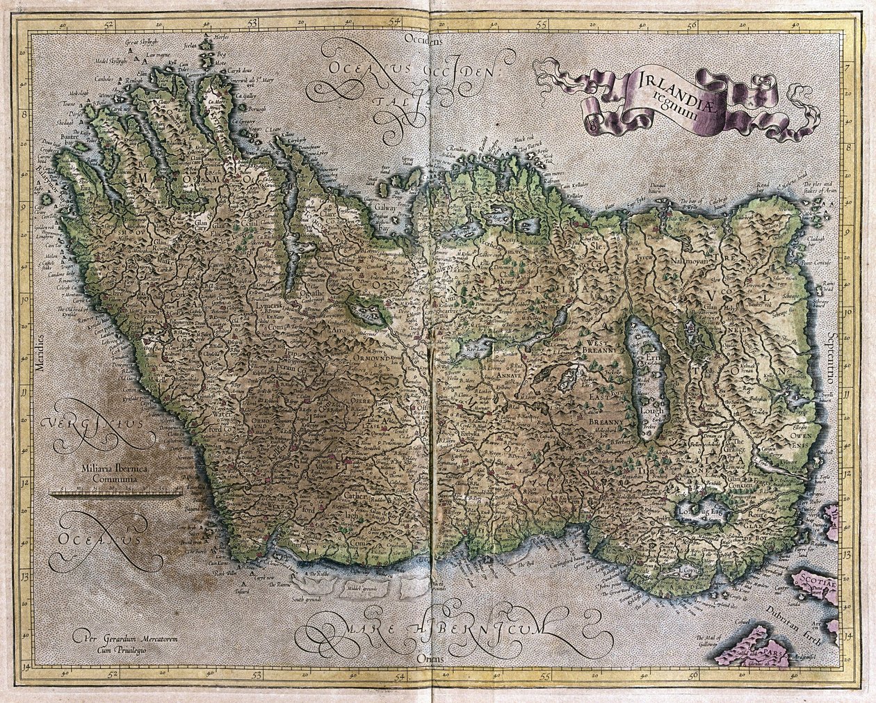 Írország alkotó: Gerardus Mercator