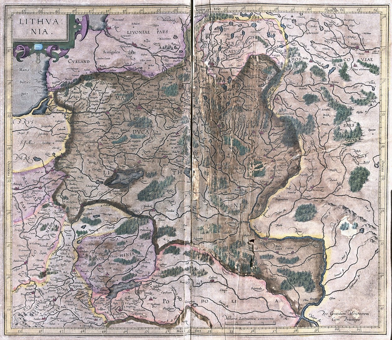 Litvánia (metszet alkotó: Gerardus Mercator