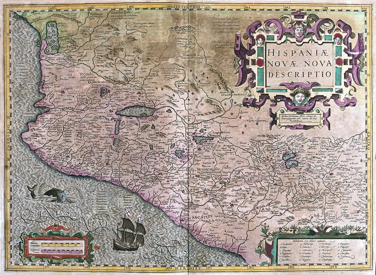 Mexikó (metszet alkotó: Gerardus Mercator