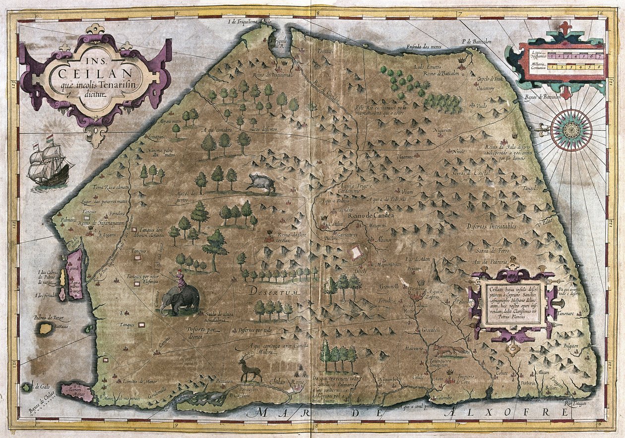 Sri Lanka (metszet alkotó: Gerardus Mercator
