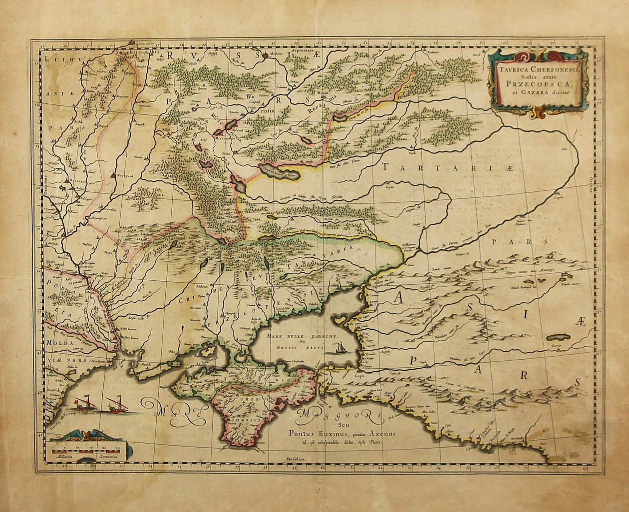 Taurica Chersonesus. A Krím térképe, 1595 alkotó: Gerardus Mercator