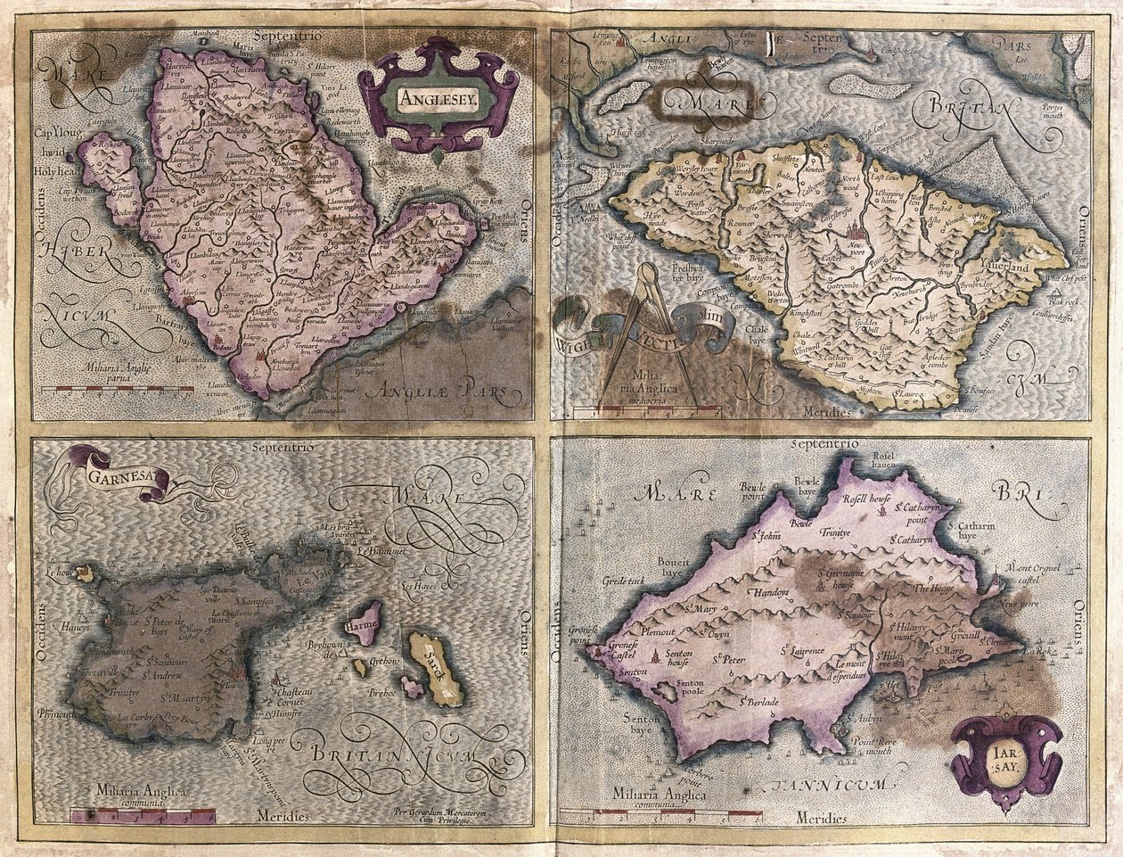 A Brit-szigetek (metszet alkotó: Gerardus Mercator