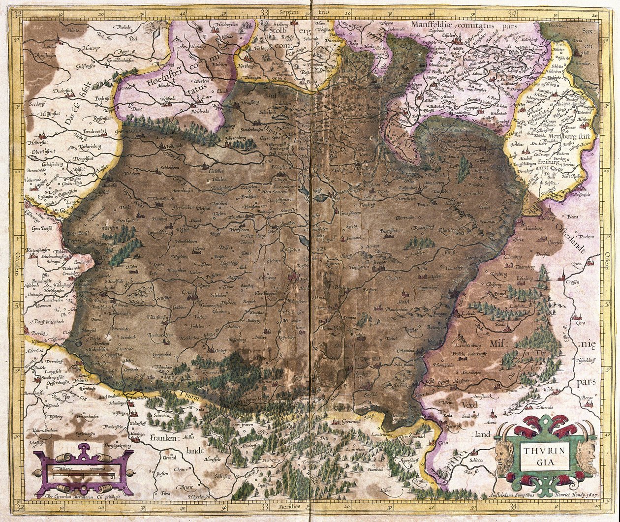 Thüringen, Németország (metszet alkotó: Gerardus Mercator