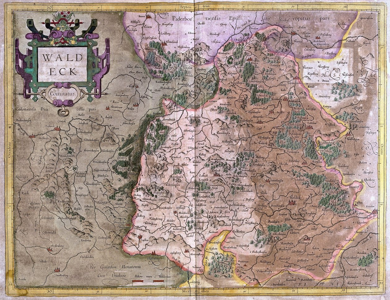 Waldeck (Hesse), Németország (metszet alkotó: Gerardus Mercator