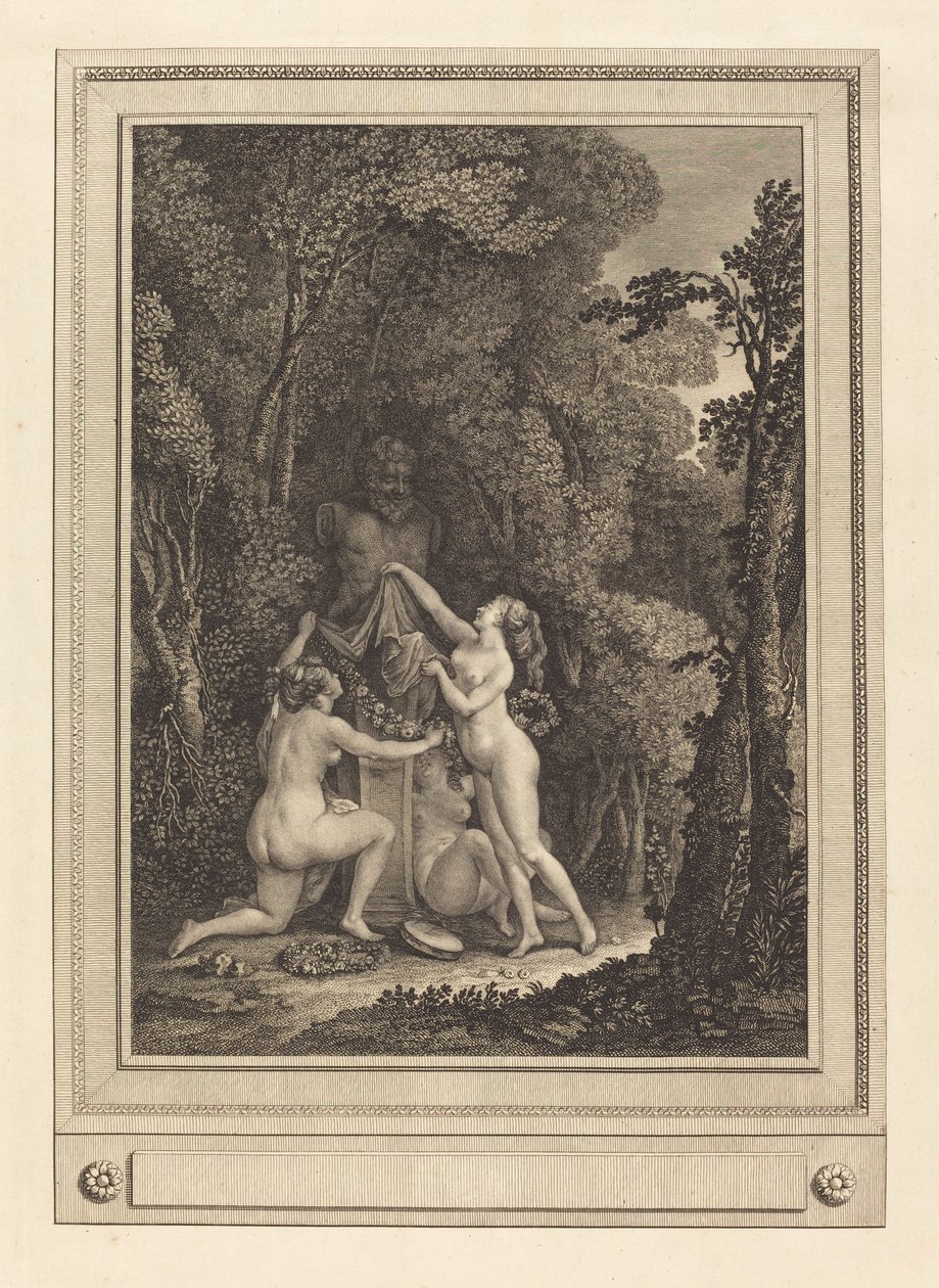 A lelkiismeretes nimfák, 1784. alkotó: Geraud Vidal