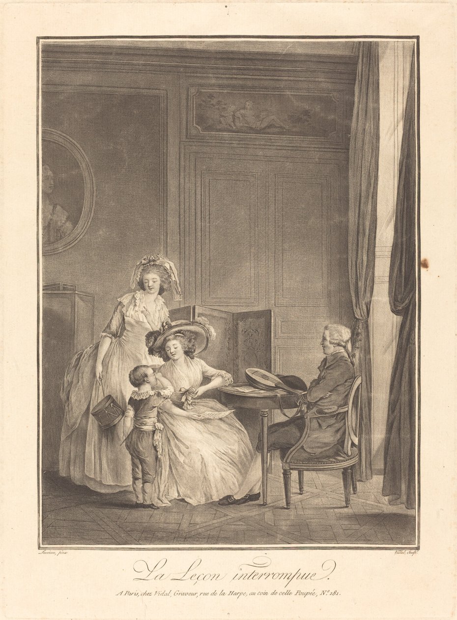 A félbeszakított óra alkotó: Geraud Vidal after Nicolas Lavreince
