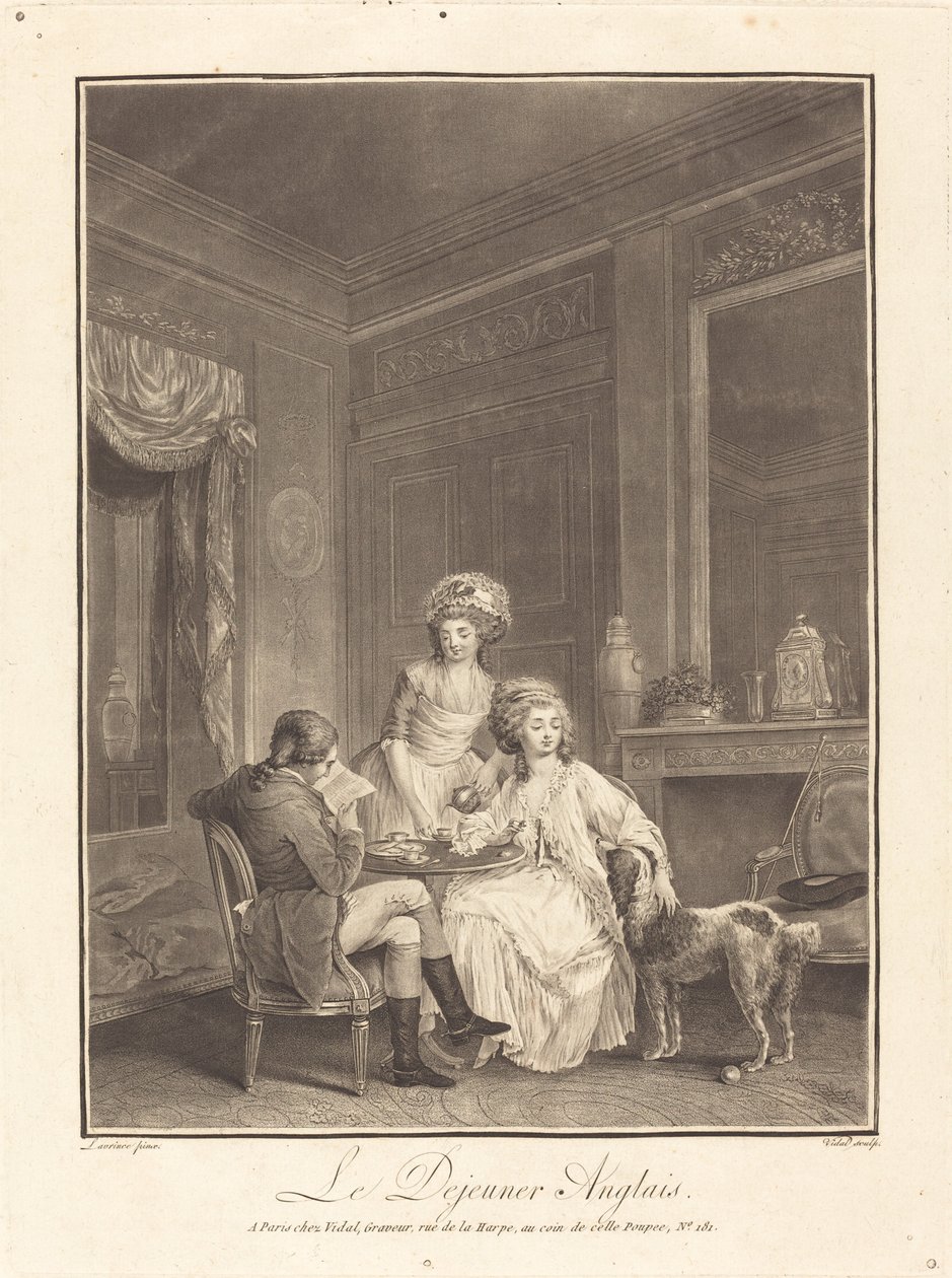 Az angol ebéd alkotó: Geraud Vidal after Nicolas Lavreince