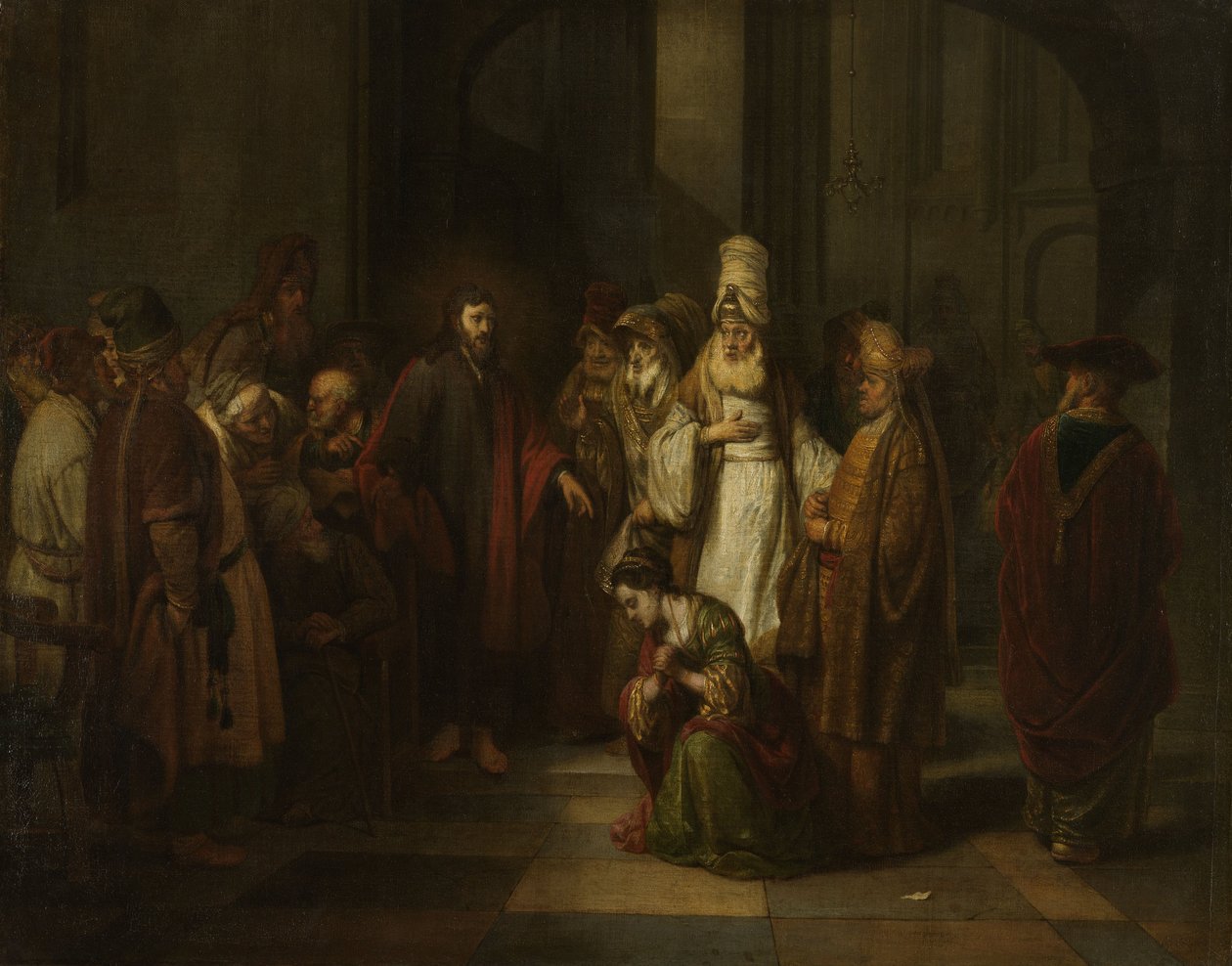 Christus és a házasságtörő asszony alkotó: Gerbrand van den Eeckhout  