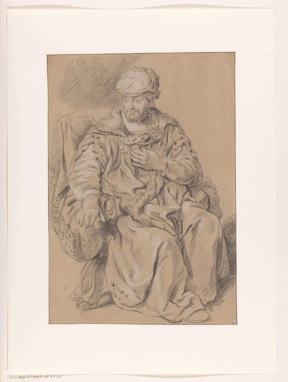 Ülő keleti férfi alkotó: Gerbrand van den Eeckhout (copy after)