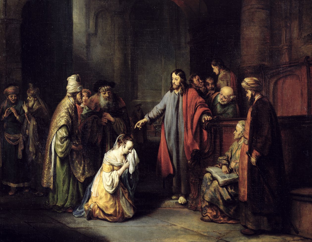 Krisztus és a házasságtörőnő, 1653 alkotó: Gerbrand van den Eeckhout