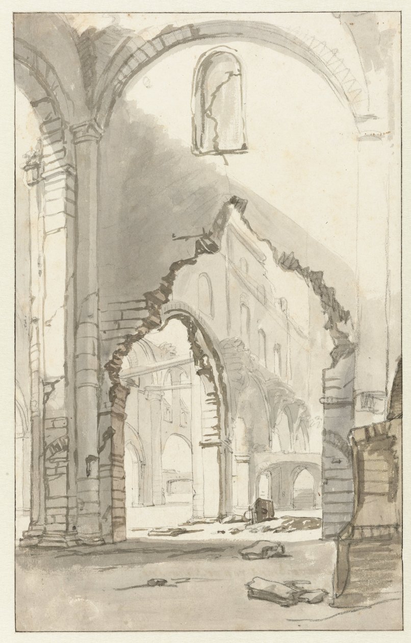 Az amszterdami Nieuwe Kerk belseje, az 1645-ös nagy tűzvész után alkotó: Gerbrand van den Eeckhout