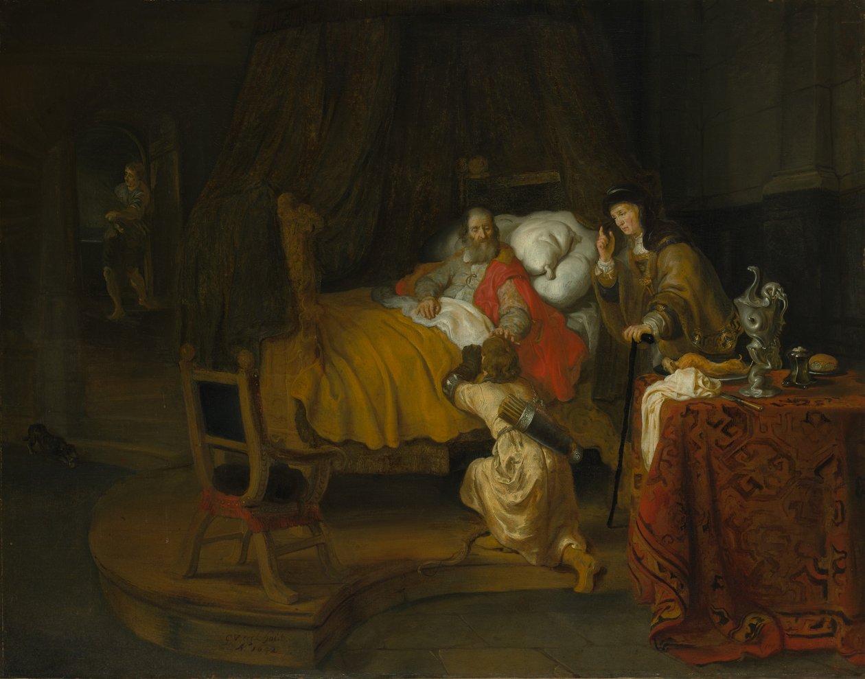 Izsák megáldja Jákóbot, 1642. alkotó: Gerbrand van den Eeckhout