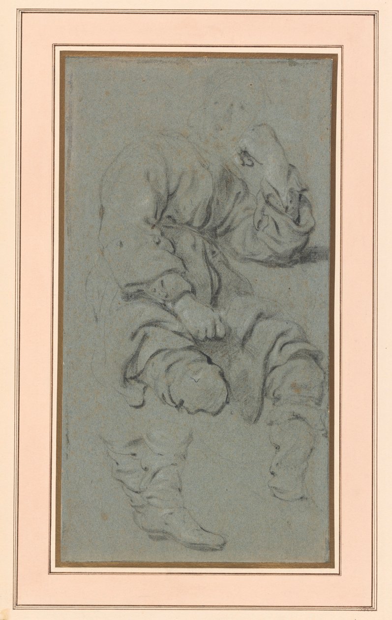 Tanulmány egy ülő férfiról, Elizeus próféta és a súnamita nő a Kármel-hegyen készült festményén (Nemzeti Múzeum, Varsó, M.Ob.551 MNW) alkotó: Gerbrand van den Eeckhout