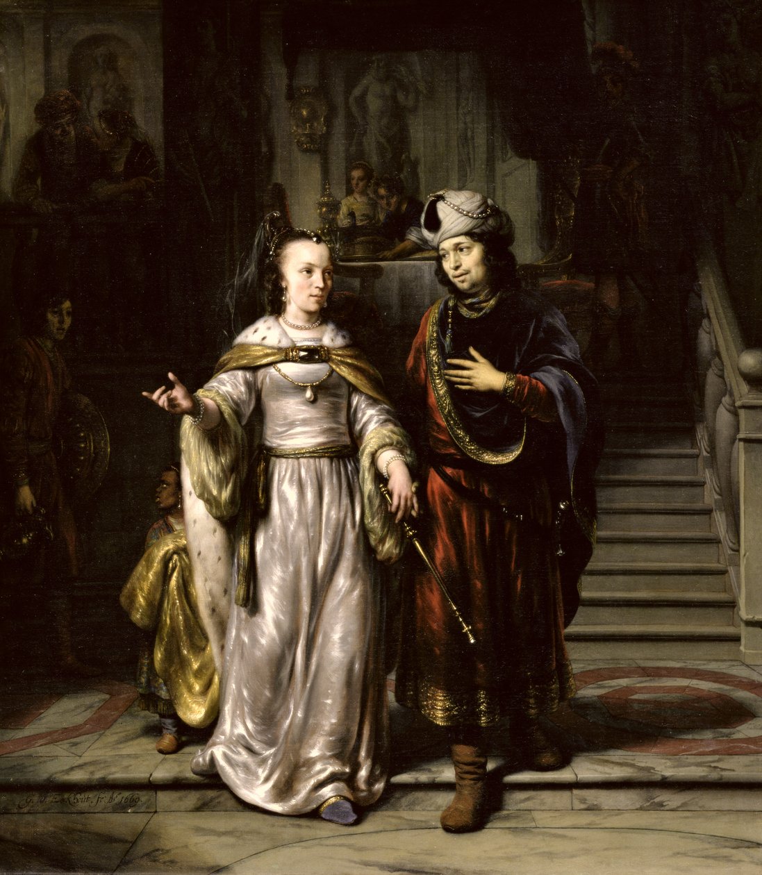 Antonius és Kleopátra, 1669 alkotó: Gerbrand van den Eeckhout
