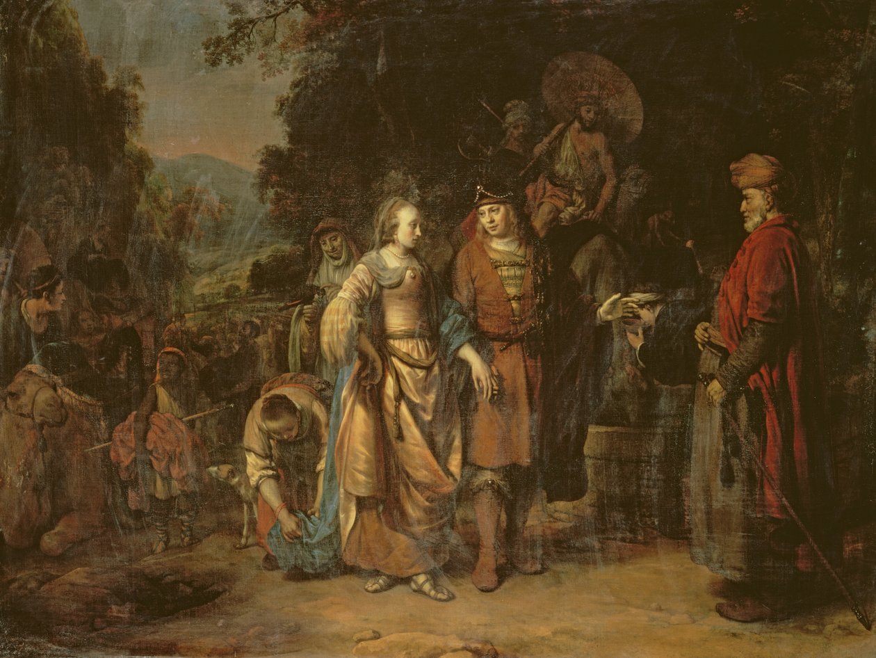 Izsák és Rebeka Lahai-roi kútjánál alkotó: Gerbrandt van den Eeckhout