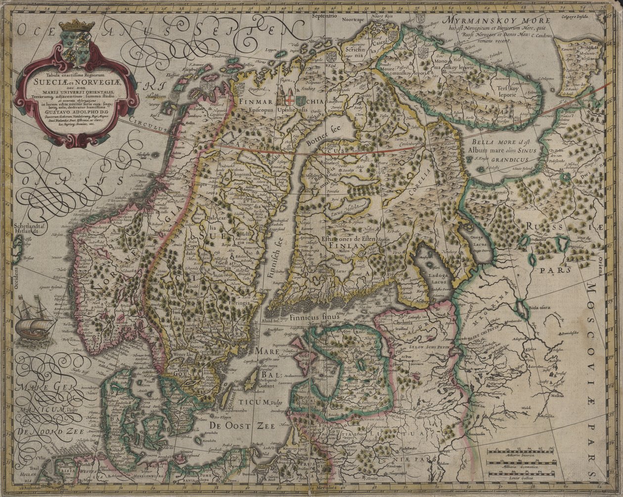 Svédország és Norvégia királyságának legalaposabb térképe alkotó: Gerhard Mercator