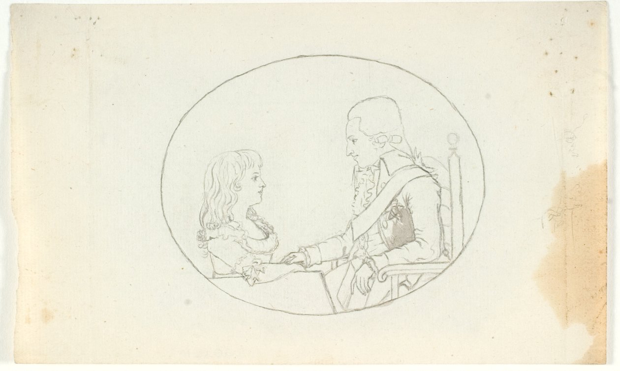 Frederik koronaherceg a koronaherceggel (VIII. kr.) alkotó: Gerhard Ludvig Lahde