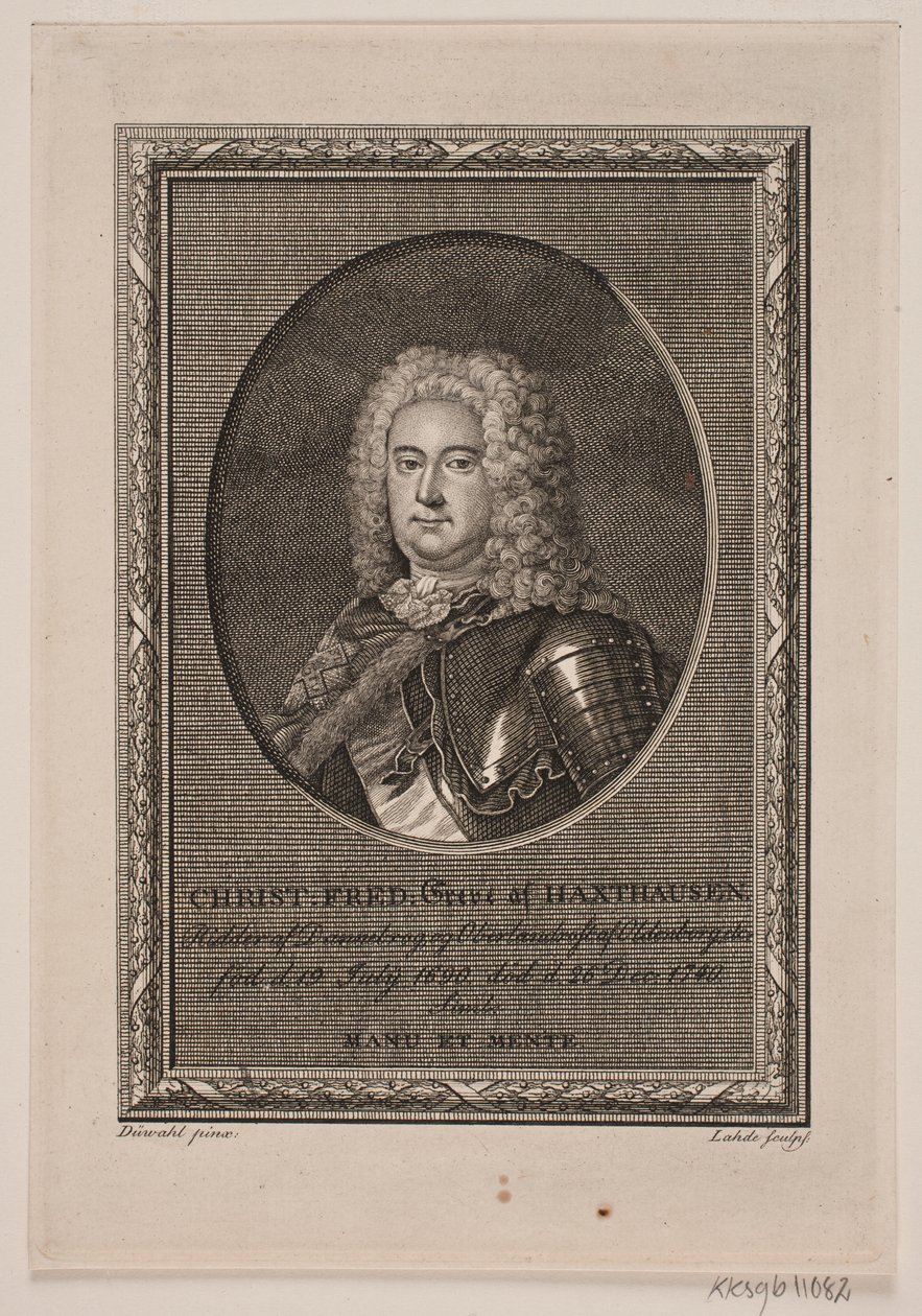 Christian Frederik Haxthausen grófja alkotó: Gerhard Ludvig Lahde