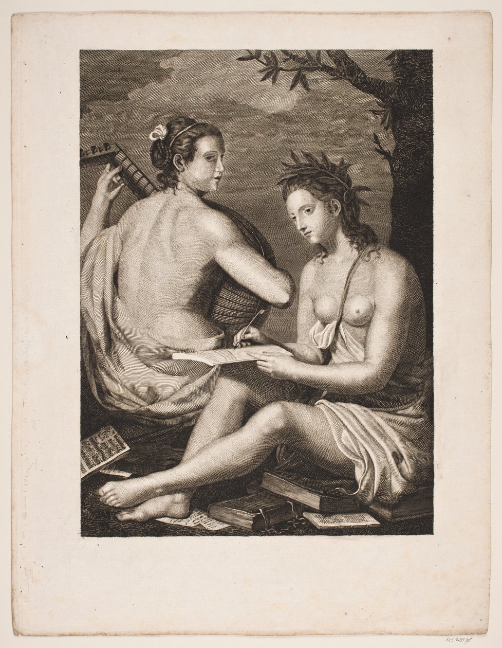 Terpsichore et Kalliope alkotó: Gerhard Ludvig Lahde