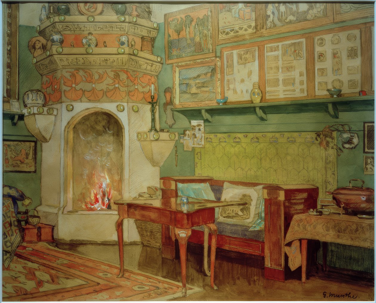 Belső "Leveld" nappali alkotó: Gerhard Peter Frantz Vilhelm Munthe
