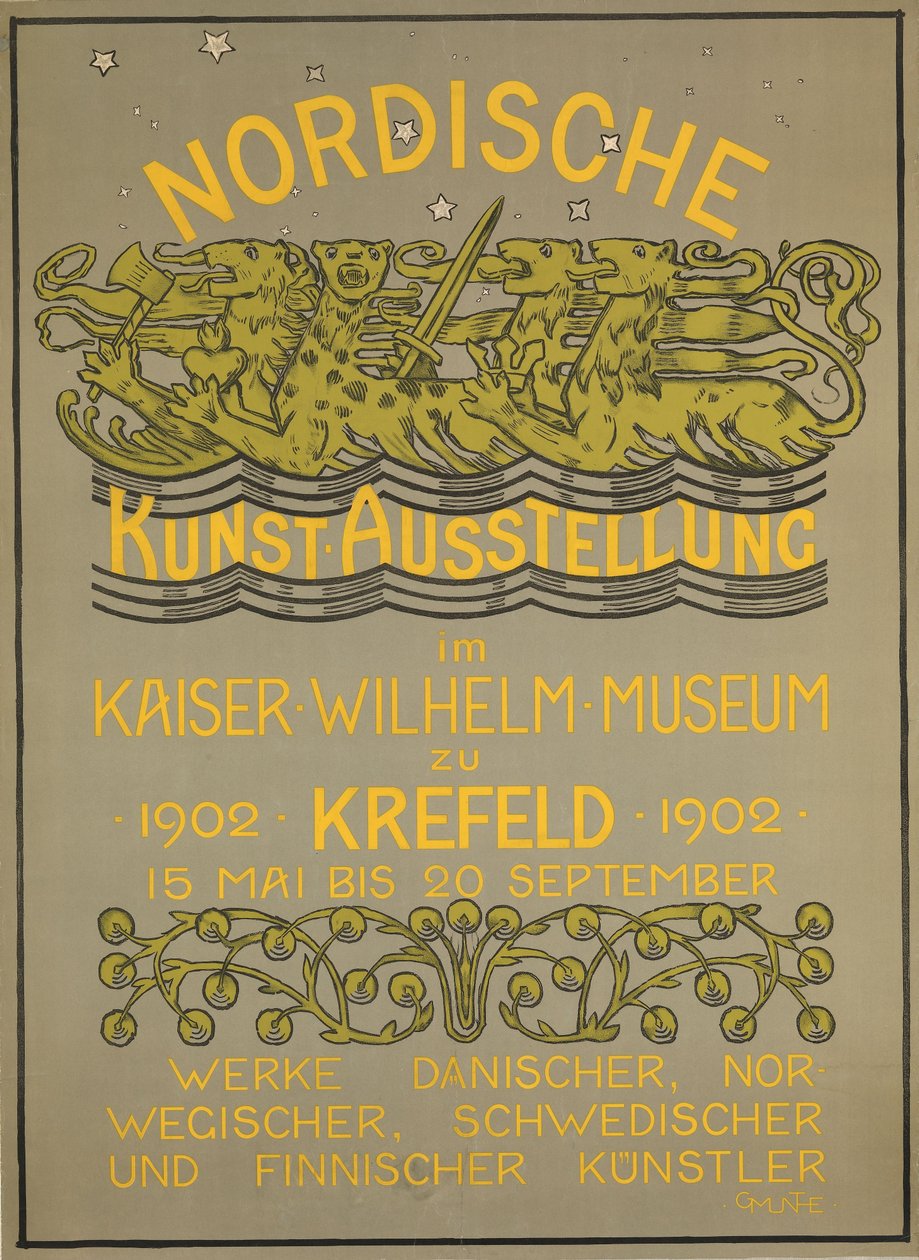 Nordische Kunstausstellung im Kaiser Wilhelm Museum 1902 alkotó: Gerhard Munthe