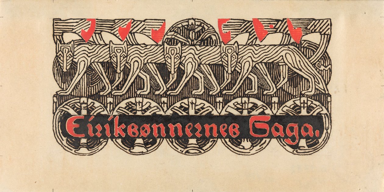 Für Snorre Sturlason, Königssagas, Kristiania 1899 alkotó: Gerhard Munthe
