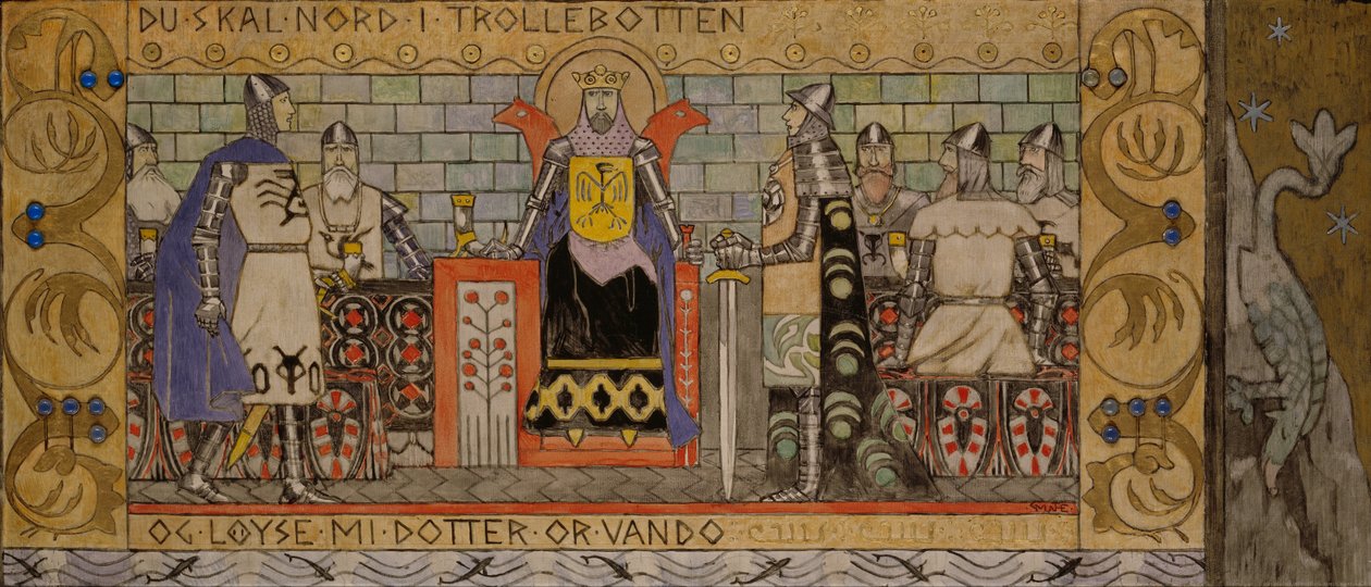 Åsmund a királycsarnokban alkotó: Gerhard Munthe