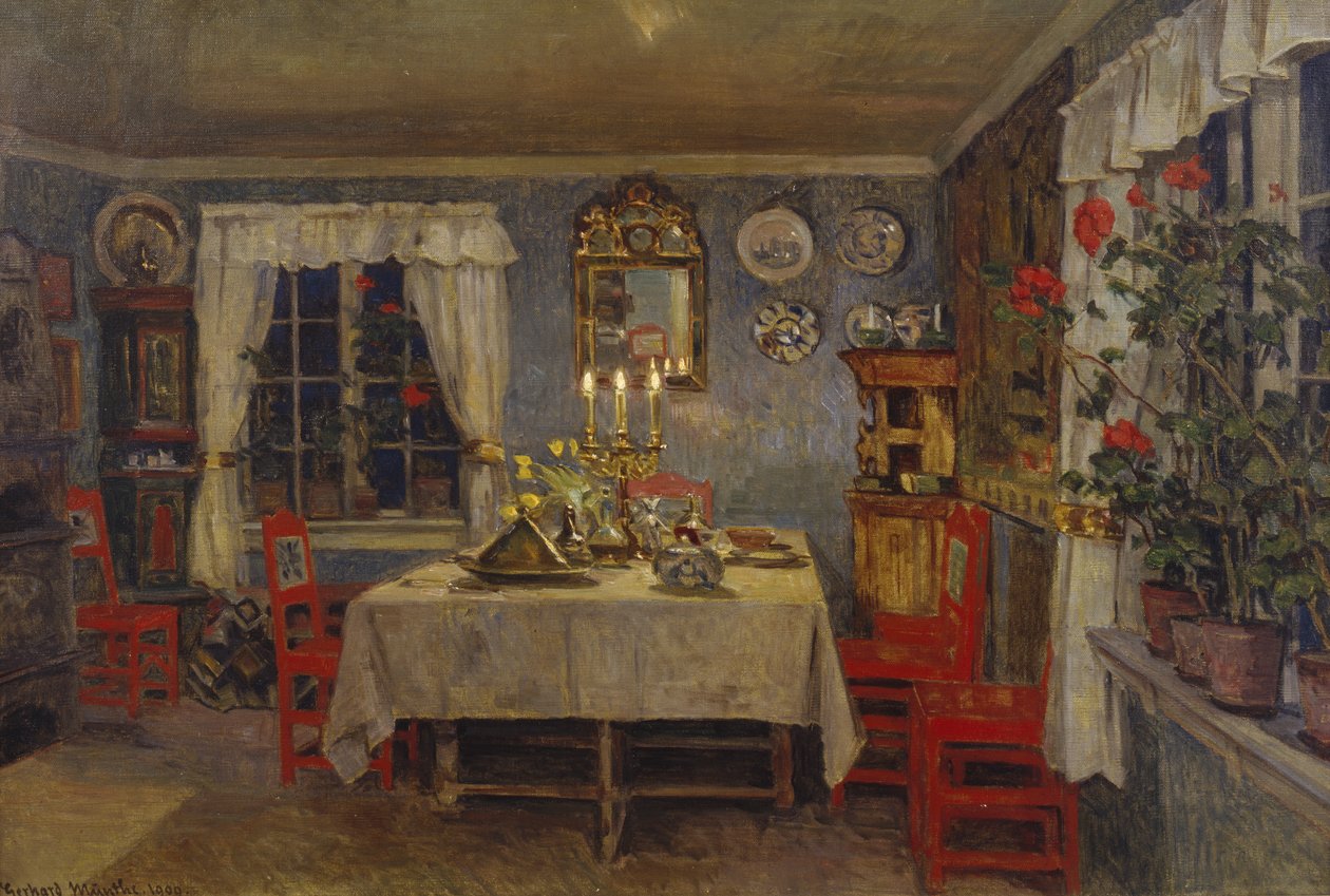 Belső a művész nappalijából alkotó: Gerhard Peter Frantz Vilhelm Munthe