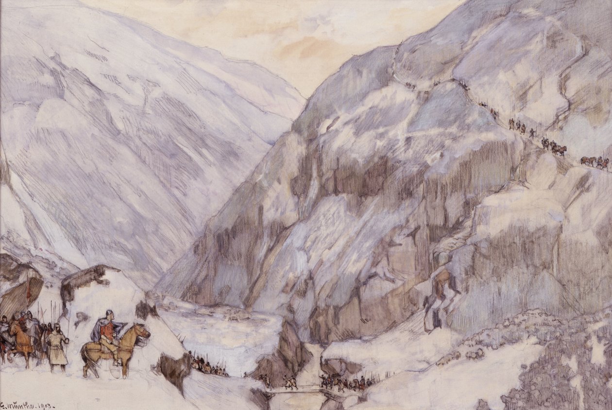 Sverre király Vårstienben (Drivdalen) alkotó: Gerhard Peter Frantz Vilhelm Munthe