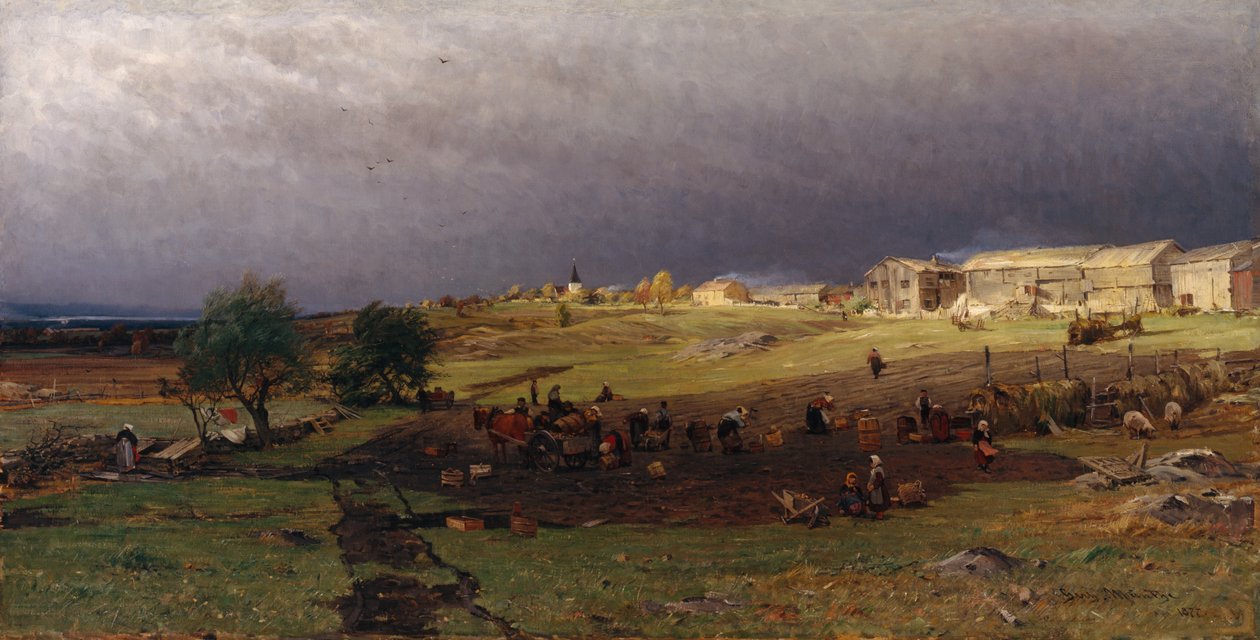 Burgonya szedése alkotó: Gerhard Peter Frantz Vilhelm Munthe