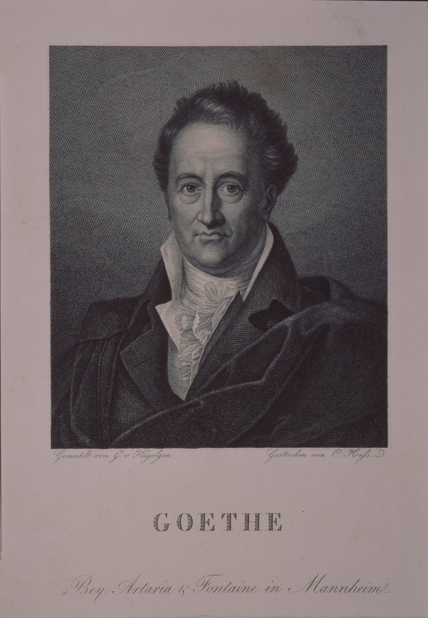 A szerző portréja, Johann Wolfgang von Goethe 1749-1832 alkotó: Gerhard von Kügelgen