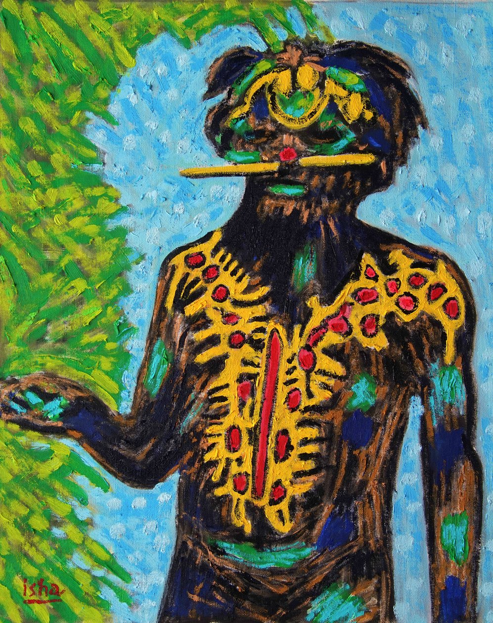 Aboriginal Shaman, 2020 (olaj, vászon) alkotó: Gerhardt Isringhaus