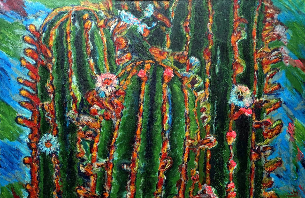 Virágzó kaktusz, 2013 (olaj, vászon) alkotó: Gerhardt Isringhaus