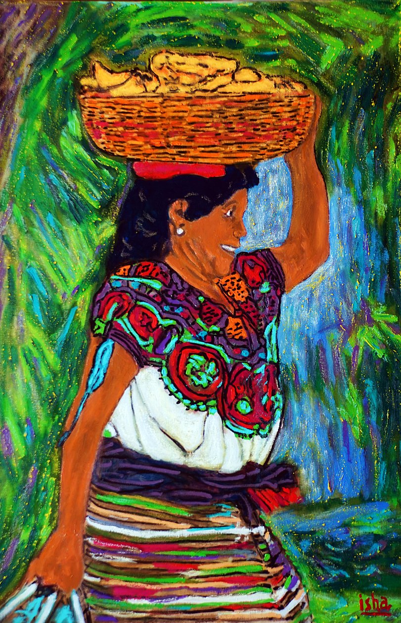 Maya banán nő, , 2019, olaj, vászon alkotó: Gerhardt Isringhaus
