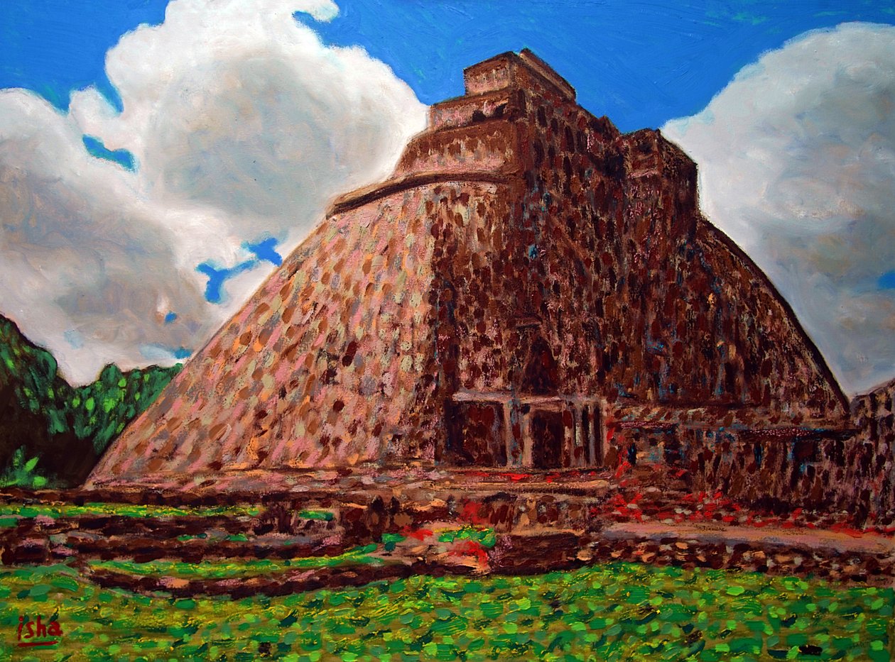 A mágus piramisa,2019 (olaj, vászon) alkotó: Gerhardt Isringhaus