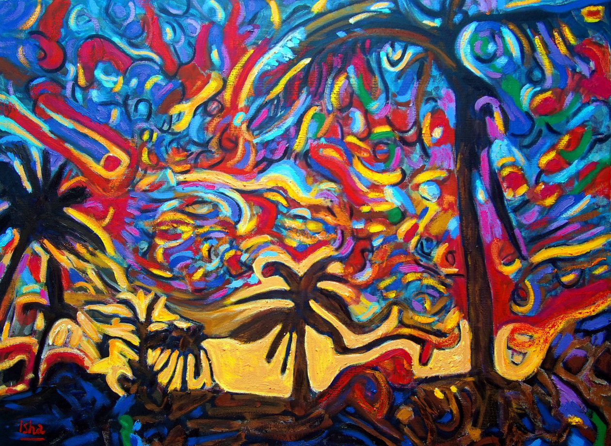 Tarahumara Vision,2023, olaj, vászon alkotó: Gerhardt Isringhaus